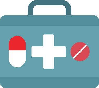 Tıbbi sağlık hizmeti düz simgesi, vektör, illüstrasyon