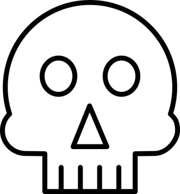 kafatası simgesi, vektör illüstrasyonu