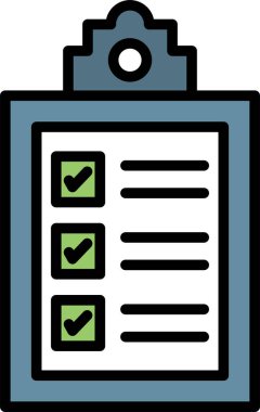 Kontrol listesi simgesi vektör illüstrasyonu