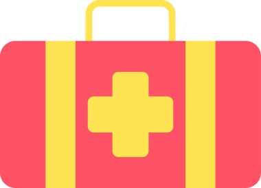 Bavul. Web simgesi basit illüstrasyon