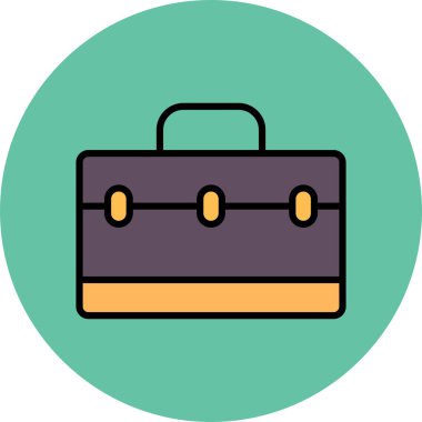 Evrak çantası ikonu, vektör illüstrasyonu. düz tasarım biçimi