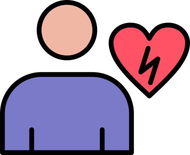 Kalp. Web simgesi basit illüstrasyon