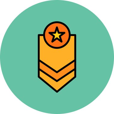 Madalya. Web simgesi basit illüstrasyon