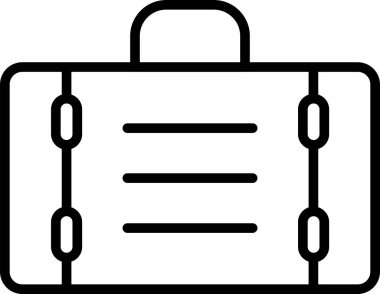 evrak çantası iş evrak çantası simgesi ana hat biçiminde