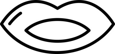 yüz maskesi simgesi ana hat biçiminde