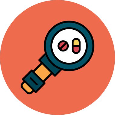 Arama simgesi. düzenlenebilir vektör çizgisi renk tasarımı