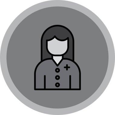 Kadın Kullanıcı simgesi vektör illüstrasyonu