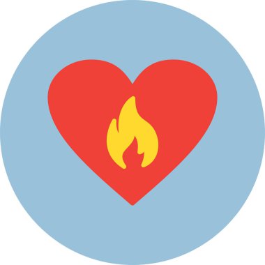 Kalp simgesinin vektör illüstrasyonu