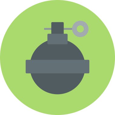 Granade Basit Vektör Simgesi İllüstrasyonu