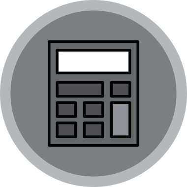Hesap makinesi simge. Hesap makinesi vektör simgesi web için anahat çizimi