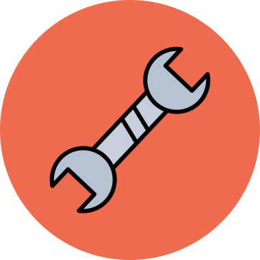 İngiliz anahtarı. Web simgesi basit illüstrasyon