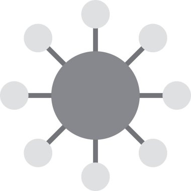 Virüs ikonu izole edildi. vektör çizimi tasarımı