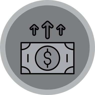 Dolar. Web simgesi basit illüstrasyon