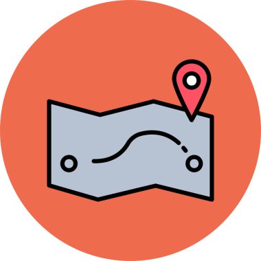 Konumu PIN simgesi. vektör çizim