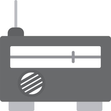 Radyo Basit Vektör Simgesi İllüstrasyonu