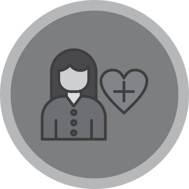 Bir kalp simgesinin vektör illüstrasyonu