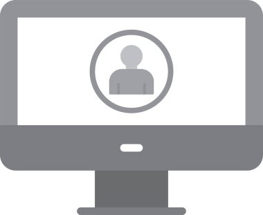 Bilgisayar. Web simgesi basit illüstrasyon