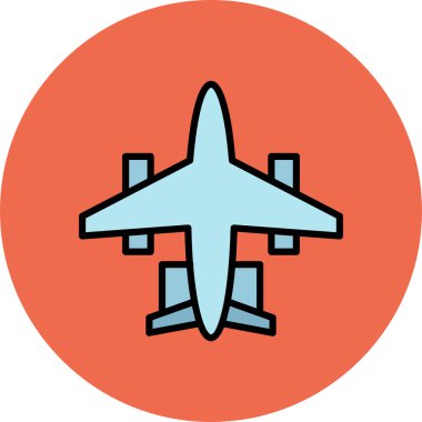 Uçak. Web simgesi basit illüstrasyon