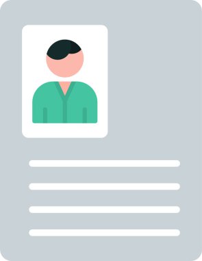 Yumuşak mavi arkaplanda izole edilmiş modaya uygun düz stil kimlik simgesi