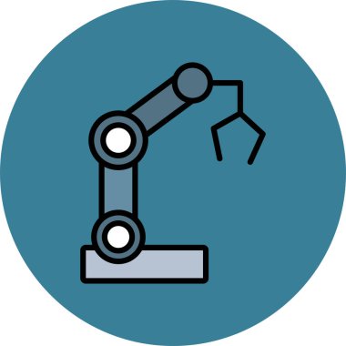 Robotik El modern simgesi, vektör illüstrasyonu