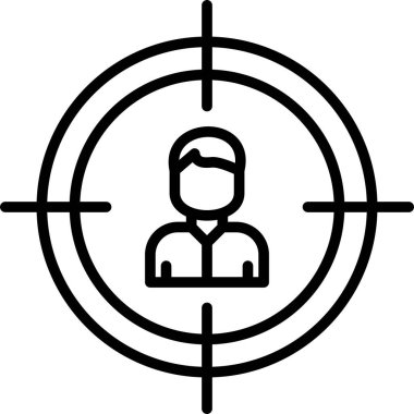 Hedef. Web simgesi basit illüstrasyon