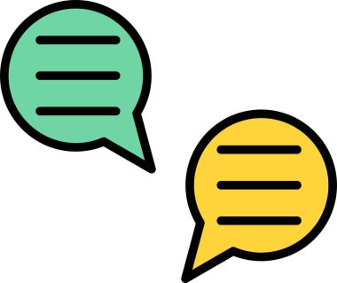 Sohbet balonu simgesi. hat sohbet baloncuk vektör rengi düz izole