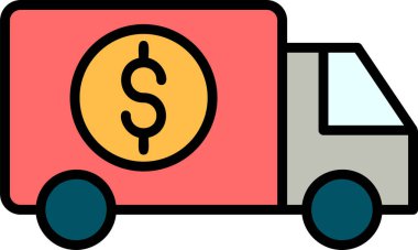 Kamyon. Web simgesi basit illüstrasyon