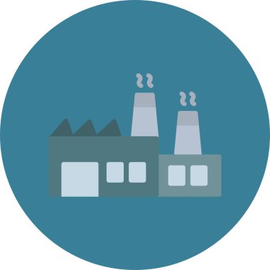 Fabrika inşa vektör simgesi modern illüstrasyon tasarımı