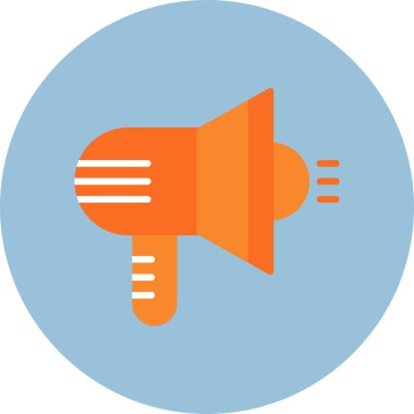 Konuşmacı. Web simgesi basit illüstrasyon