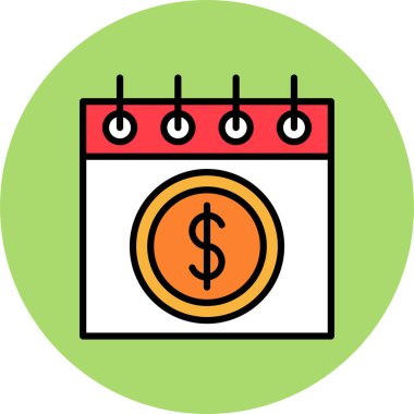 Kişisel ve ticari kullanım için takvim vektör simgesi simgesi vektör çizimi..