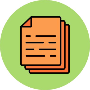 Belge simgesinin vektör illüstrasyonu