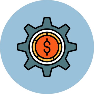 Dolar. Web simgesi basit illüstrasyon