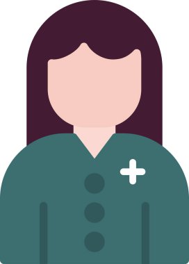 avatar kadın simgesi düz stil