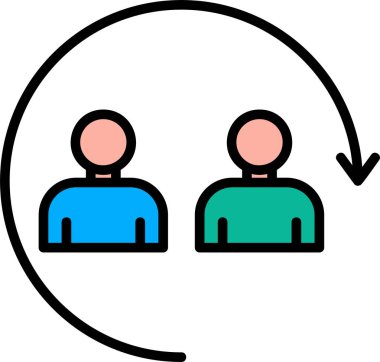 grup insan simgesini ana hatlar biçiminde gruplandırın