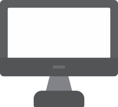 Bilgisayar monitör simgesini, basit vektör çizim