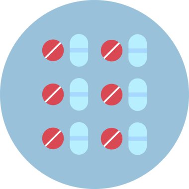 İlaç hapları düz stil ikonu