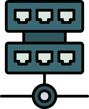 ağ sunucu simgesi, vektör illüstrasyonu
