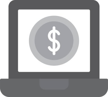 bilgisayar dolar simgesi düz biçimli