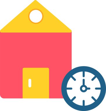 Saat. Web simgesi basit illüstrasyon