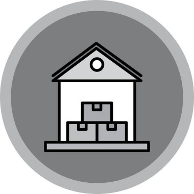 Bina. Web simgesi basit illüstrasyon