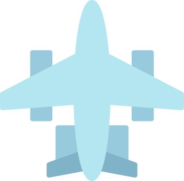 Düz stil uçak seyahat simgesi