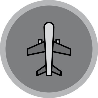 düzlem ikonu vektör illüstrasyonu