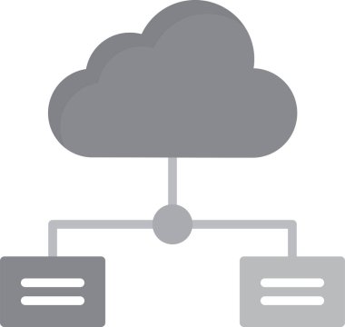 bulut hesaplama vektörü simgesi