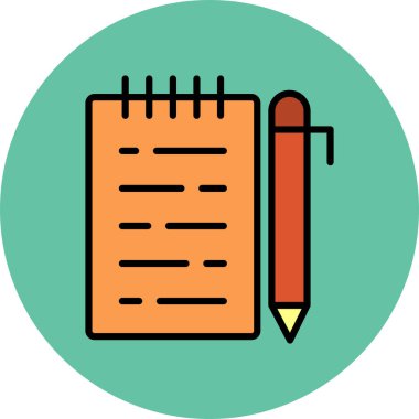 Not defteri. Web simgesi basit tasarım