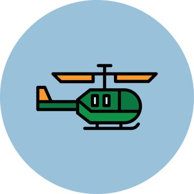 Helikopter simgesi vektör illüstrasyonu