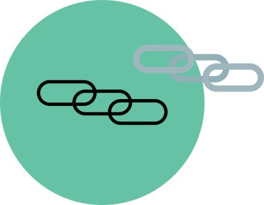 zincir bağlantısı simgesi, basit tasarım