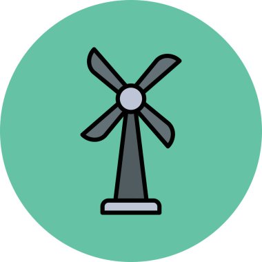 Rüzgar türbini. Basit resimleme