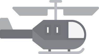 Helikopter simgesi vektör illüstrasyonu