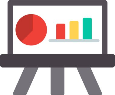 grafik, diyagram ve analiz için iş düzlüğü simgesi