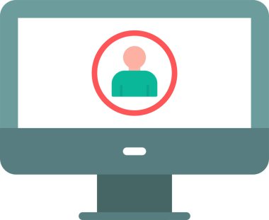 Bilgisayar. Web simgesi basit illüstrasyon